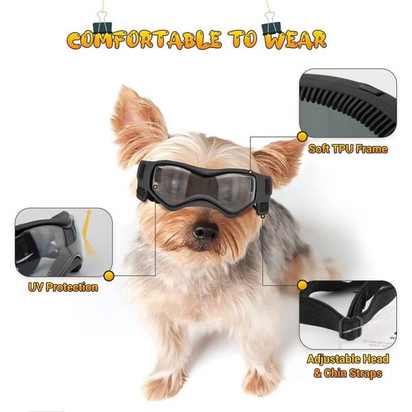 Hund briller liten rase hund solbriller for små raser UV beskyttelse briller