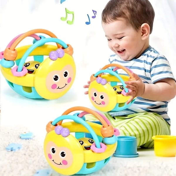 Baby Toy Catch Ball Bendy Baby Walker Rattles Utveckla Intelligens Ball Plast Klocka Skallra docka