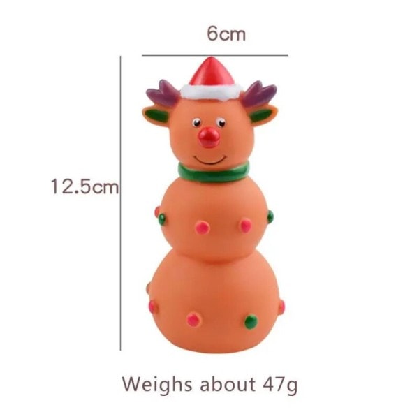 Jul Hund Leker Hund Tygge Leker Kjæledyr Lydende Valp Gummi Leker Jul Julenissen Snømann