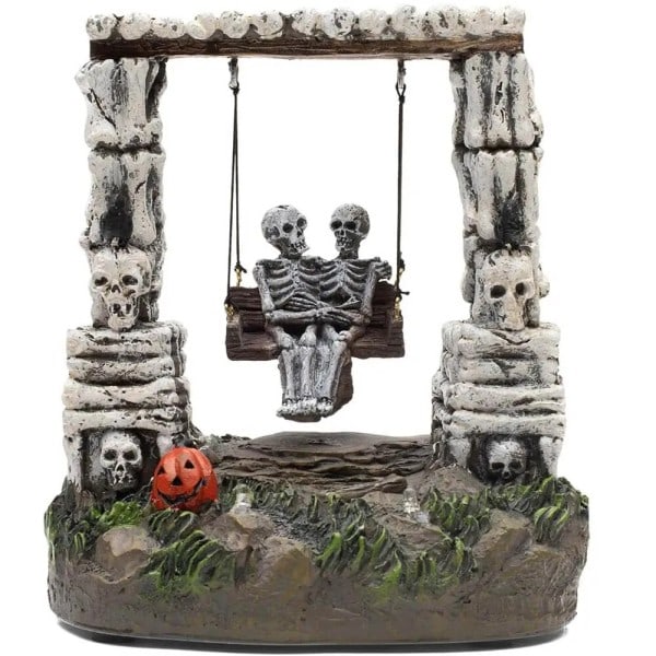 Halloween koristeet keinuva luuranko figuuri LED valot kylä tarvikkeet liikkeet edustaja tateen loma koristeet