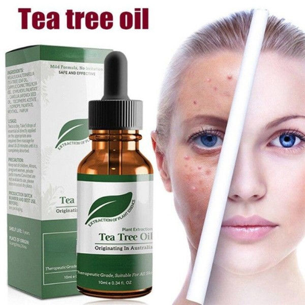 Natural Tea Tree Oil Fuktkräm Ansikte Kropp Hud För Kvinnor Hårvård Doft Aromaterapi Ren Massage Eterisk Olja