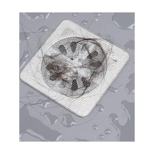 20 bitar Badrum Sho Drän Filter - PVC Vävd Dränage Mesh Net Hår Fångare
