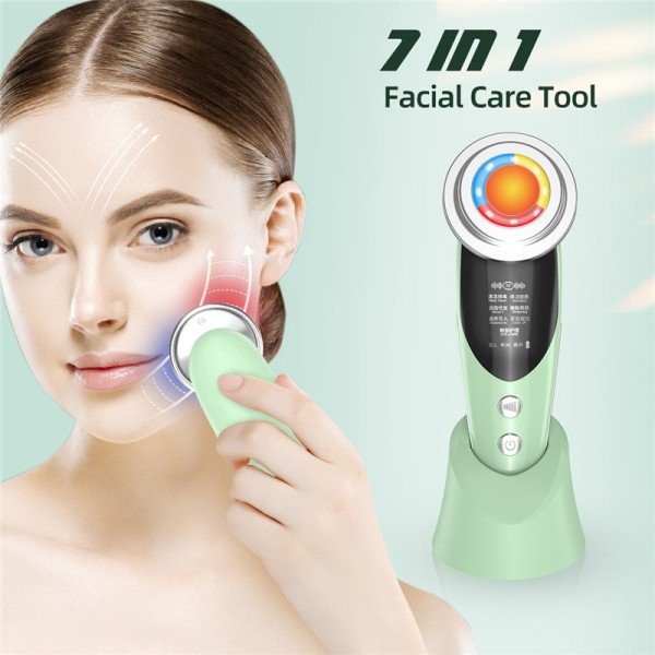 Lys terapi Skønhed Maskin Ansigtsbehandling Massager Ultralyd Skin Scrubber