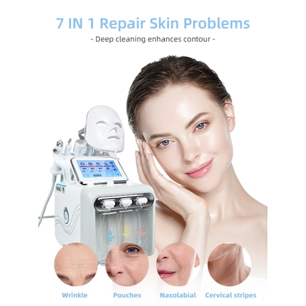 7 i 1 vatten syre liten bubbla maskin proffs hydra vatten