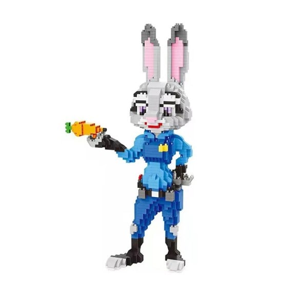 Anime Judy Nick Micro Building Blocks Tegnefilm Film Zootropolis Diamond Bircks Model Ræv Kanin Legetøj