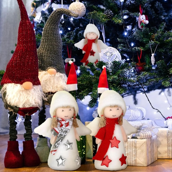 Engel pynt jul engel dukke hengende pynt jule tre plysj pynt
