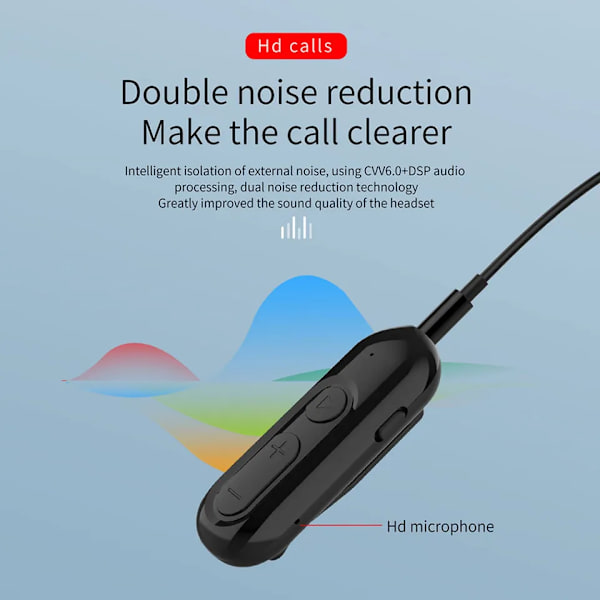 Clip On Bluetooth Headset Med Mikrofon Stereo Subwoofer Bluetooth Øretelefon