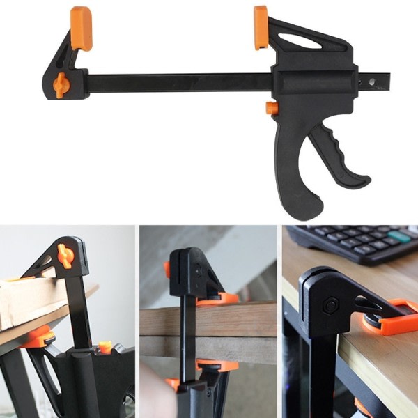 Træbearbejdning Work Bar Clamp Clip Kit 4 Tommer Quick Ratchet Release Speed Squeeze Hand Treworking Tools