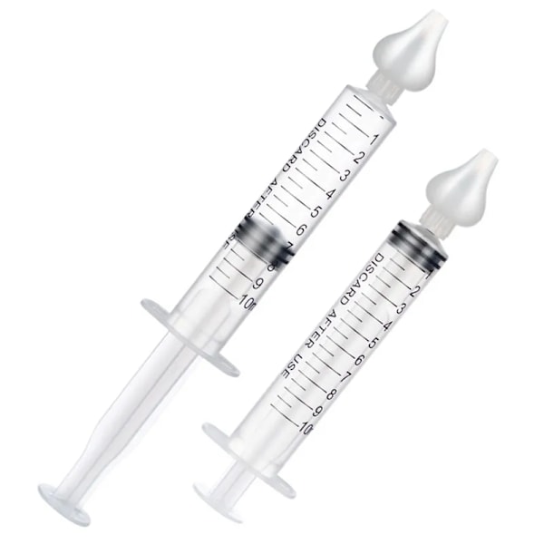 2 stykker baby nese renser rhinitt nesevasker nål slange baby nese aspirator renser sprøyte baby nese vask for barn