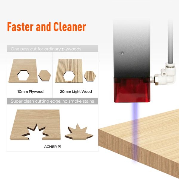 10W tehokas laser kaiverrus kone Wifi ohjaus laser kaiverrus leikkaus kone