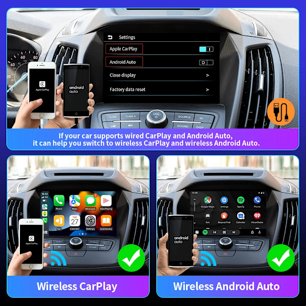 Langaton Carplay sovitin Smart Box Plug And Play