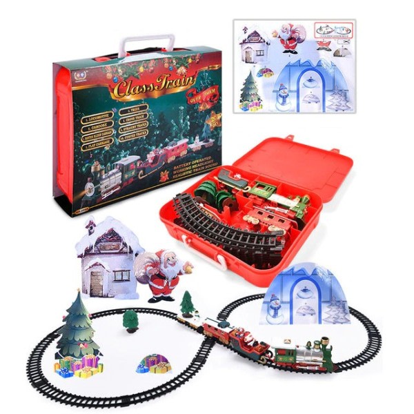 Ljus Och Ljud Jul Tåg Järnväg Spår Leksaker Jul Tåg gåvor leksaker