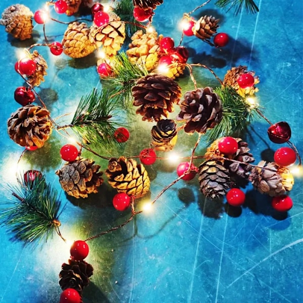 Jul Snöre Ljus Utomhus Vattentät Jul Tall Kotte Ljus LED Koppar Wire Fairy Girland Utplats Xmas Dekoration