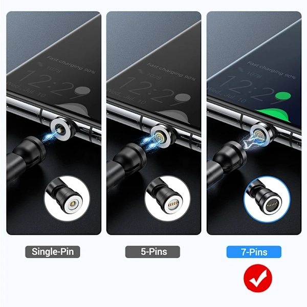 7 nasta magneetti kärjet NNBILI magneetti kaapeli C-tyyppi mikro USB magneetti varaosa