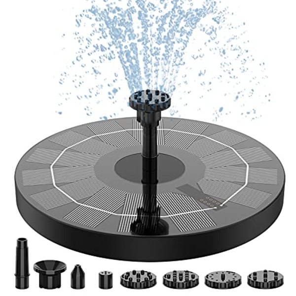 2,5W aurinko suihkulähde pumppu, 6 suuttimella ja 4ft vesi putki,Solar voimalla pumppu lintu kylpyyn,Pond,Garden