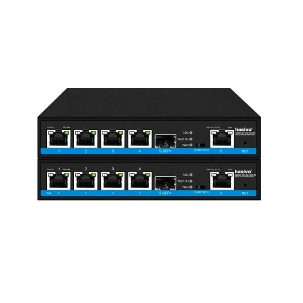 4 Port Web Managed 2,5Gps PoE Eller Ingen PoE Switch +1x10G SFP+1x10Gps RJ45 Uplink