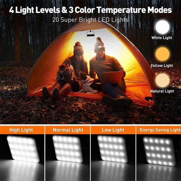 Genopladelig Camping Lantern Bærbar Udendørs Camp Lys