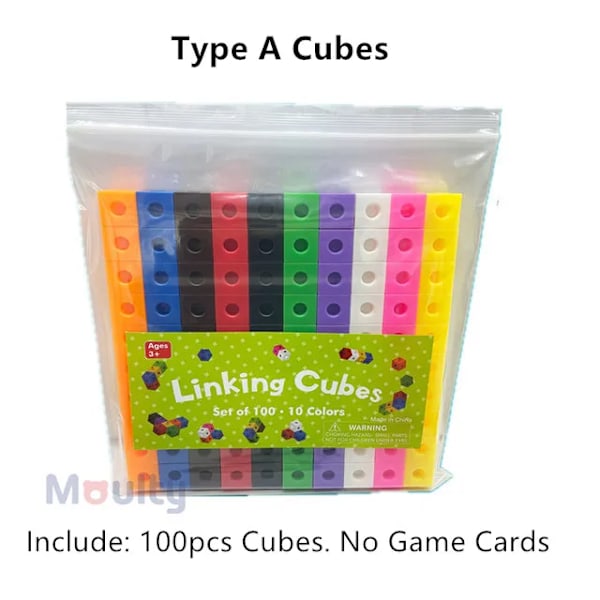 Länka Matematik Kuber Set 100 Räkna antal block STEM Räkna leksaker