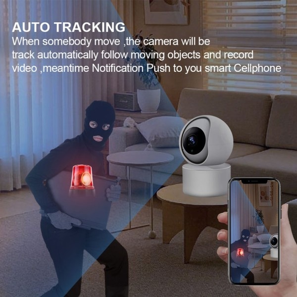5MP IP WiFi Kamera Övervakning Säkerhet Baby Monitor Automatisk Mänsklig Spårning Cam Full Färg Natt Vision