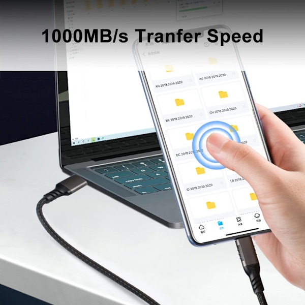 USB3.2 Gen2 Kabel C Till A 10Gbps Max Sändning Hastighet Data Kabel för Hårddisk