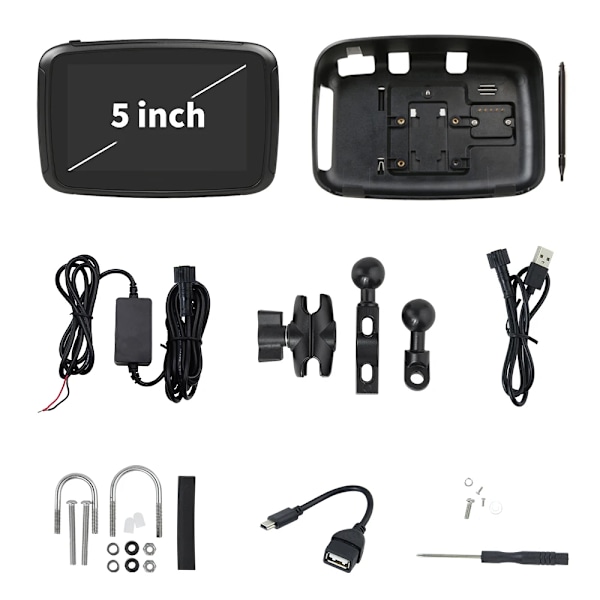 Bärbar Motorcykel Trådlös Android Auto Monitor