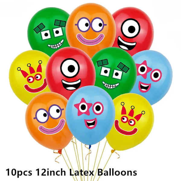 10 stykker Nummer blokerede Balloner 12tommer Nummer Blokker Latex Balloner