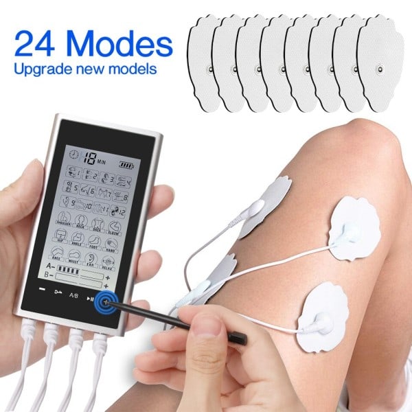 Elektrisk Professionel Muskel  stimulator 24 Modes EMS 4 Output Kanal Fysioterapi Tens maskiner