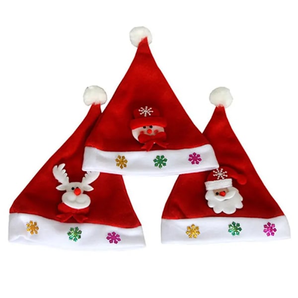Jul Hatt Jul Snögubbe Hjortar Jultomte Grid Jul dekoration