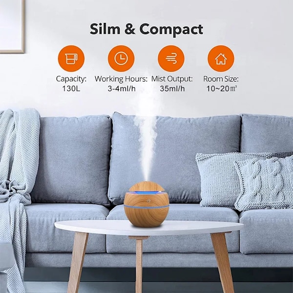 USB Ultrasonic Cool Dimma Sprayer Essential Oil Doft Min Luftifier