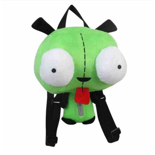 Alien Invader Zim 3D Silmät Robotti Tyttö Söpö Täytetyt Pehmo Reppu Vihreä laukku