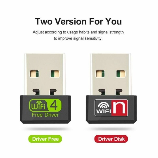 Mini WiFi Adapter USB Dongle Gratis Driver 150Mbps USB-A Netværk Kort Ethernet Trådløs