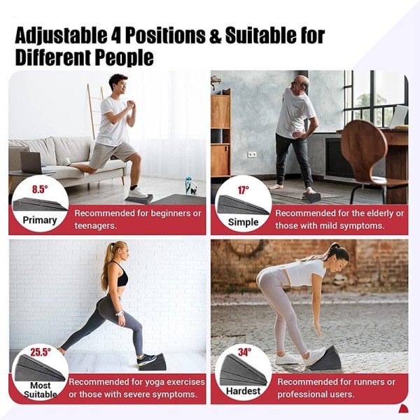 Yoga Wedge Stretch Slant Brædder Justerbare Bricks Squat Wedge Blocks