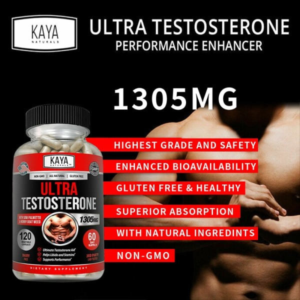 Testosteron booster for menn - tilskudd naturlig energi og utholdenhet