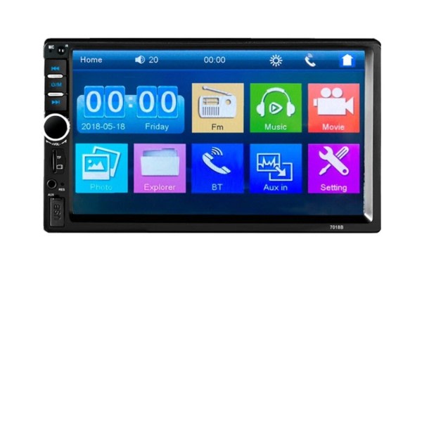 Stereo 7 tum Bil Radio 2DIN Touch Skärm Fordon Multimedia Bluetooth USB TF FM Radio Autoradio MP5 spelare