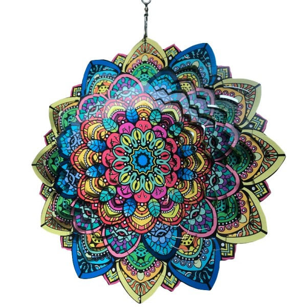3D Mandala riippuva tuulikello koti sisustus ruostumaton teräs parveke puutarha sisustus ulkona riipus tuuli spinneri