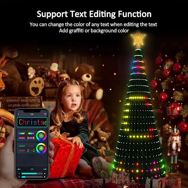 Smart Julelys med Bluetooth APP & Fjernkontroll