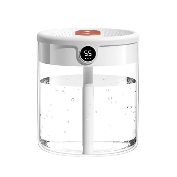 2L Dubbel Spray luftfuktare Atomizer Usb Large Capacity Hem Mute Sovrum Kontor Natt Ljus Digital Display Luftare