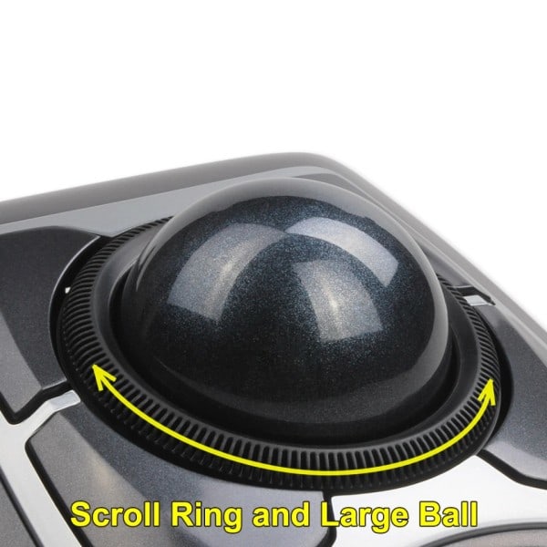 Expert Trackball Mus Universal USB Optisk Mus med Scroll Ring Large Ball