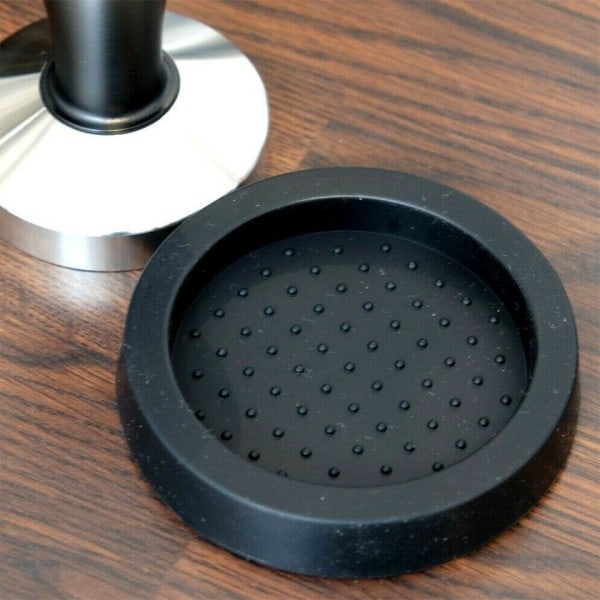 Espresso Kaffe Rund Tamping/Tamper Pad/Holder SVART Mat Grade Silicon Mat Kaffe bryggare