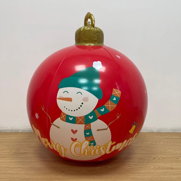 Jul PVC oppblåsbar pyntet ball laget PVC jule tre utendørs pynt leketøy ball