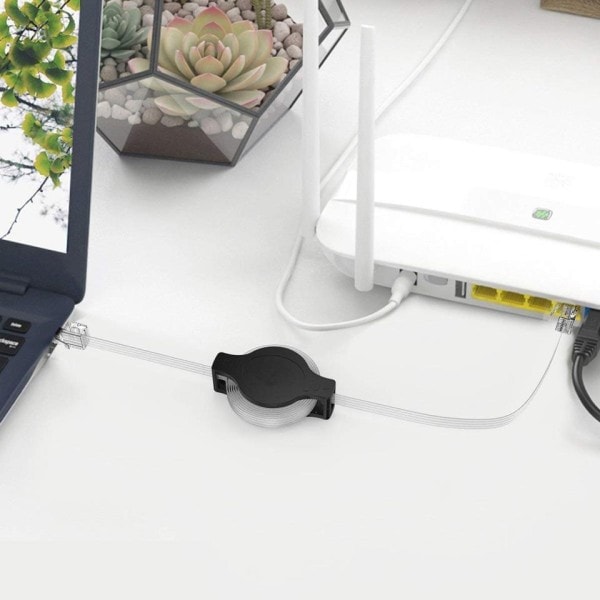 Kannettava RJ45 Cat 5 5e Sisäänvedettävä Ethernet LAN verkko Patch kaapeli 10/100 Mbps 1,5m/5FT