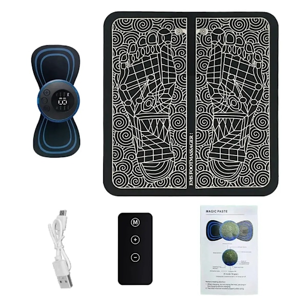 Elektrisk fot massage kudde nacke massage set portabelt hem utmattning avlastning muskel vibrationer massage kudde rygg nacke massage