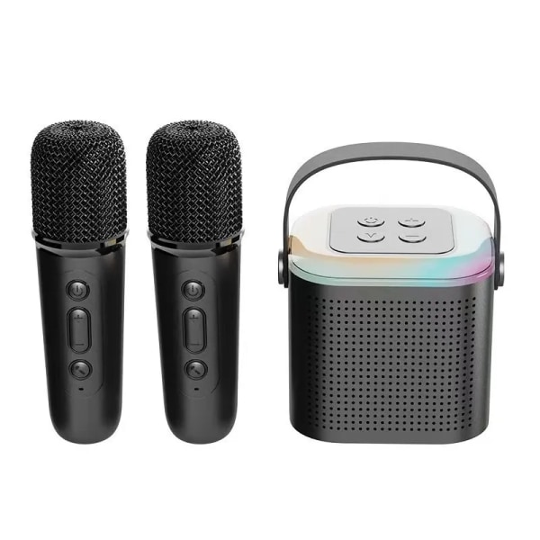Mikrofon Karaoke Maskin Bærbar Bluetooth 5.3 PA Højttaler System med 1-2 Trådløse mikrofoner