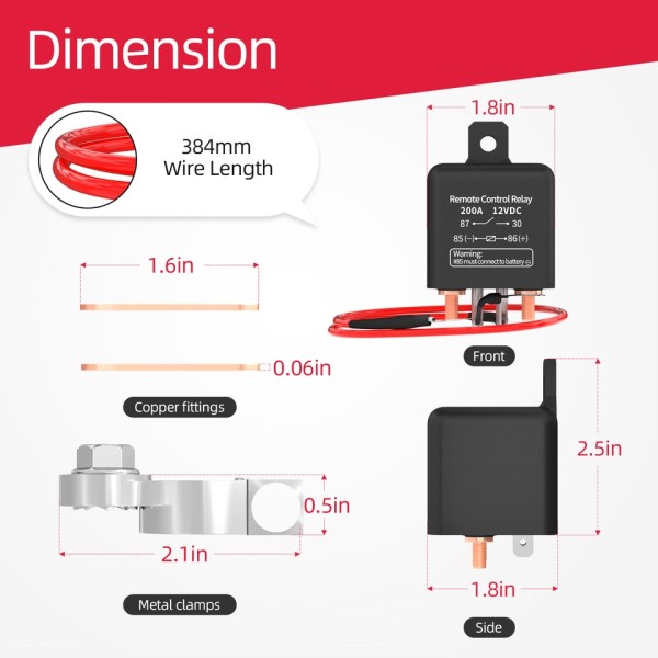 Batteri Switch Relä 12V Fjärrkontroll Batteri Koppla bort Klipp Av Isolator Switch