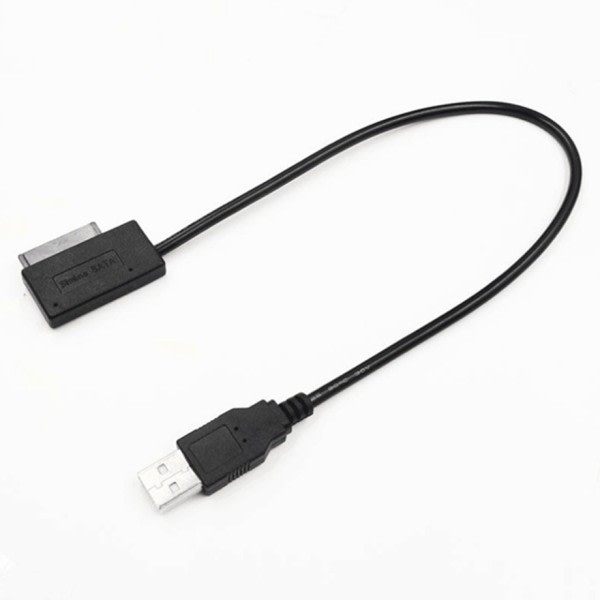 PzzPss USB 2.0 to Mini Sata II 7+6 13Pin Adapter Converter Cable For Baptop CD/DVD ROM Slimline Drive Converter HDD Caddy