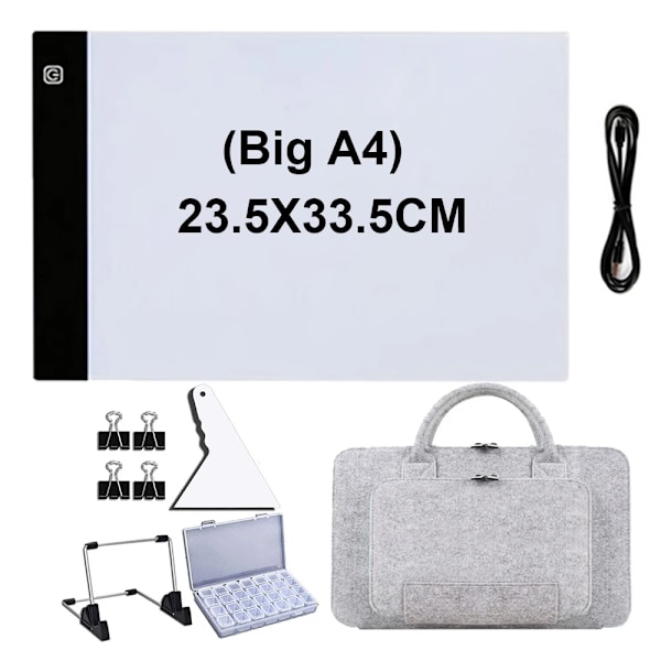 A4 LED Lys Pad For Diamant Maling Kit Med USB Powered Light Pad
