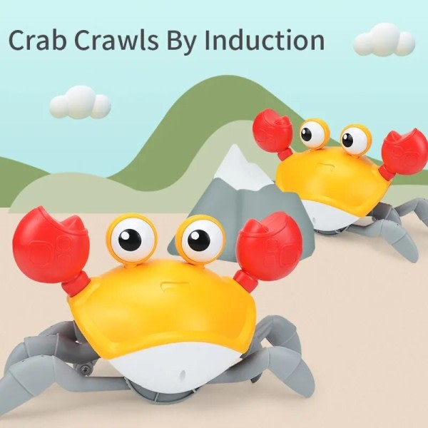 Sansende Crawl Krabbe Mave Tid Baby Legetøj Interaktivt Gående Danse Legetøj med musik lyde og lys