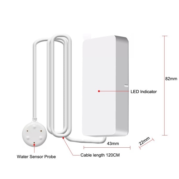 Wifi/Zigbee Vand Lækage Alarm Uafhængig WIFI Vand Lækage Sensor Detektor