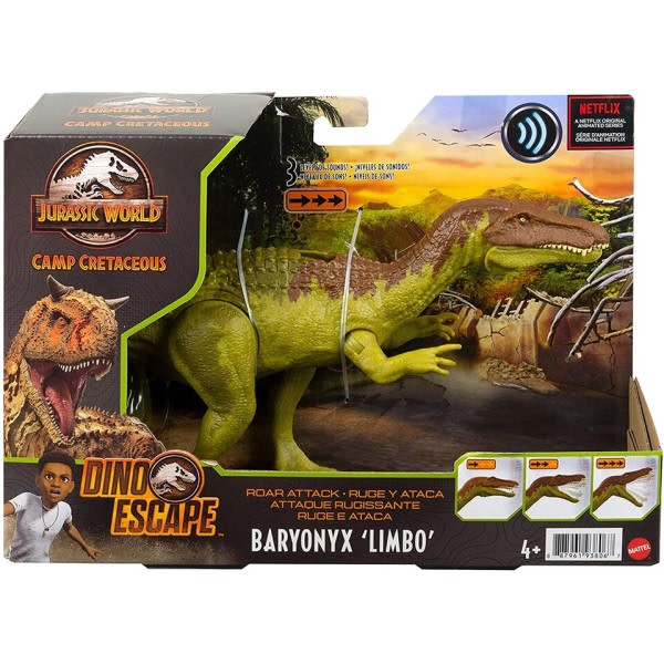 Jurassic World Roar Attack Baryonyx Limbo Leir Kritt Dinosaur Figur