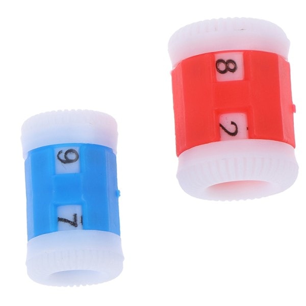 2 Large Röd +2 Small Blå Plast Stick Stick Nålar Rad Counter